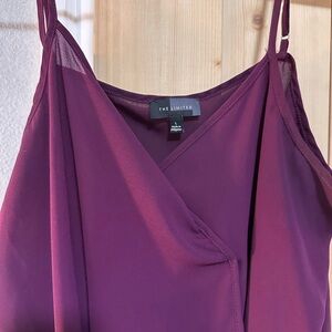 The Limited Deep Purple Wrap Top
